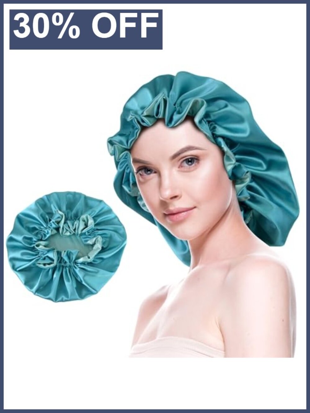 Double Layer Satin Sleep Bonnet for Women, Reversible Hair Cap for Natural Hair